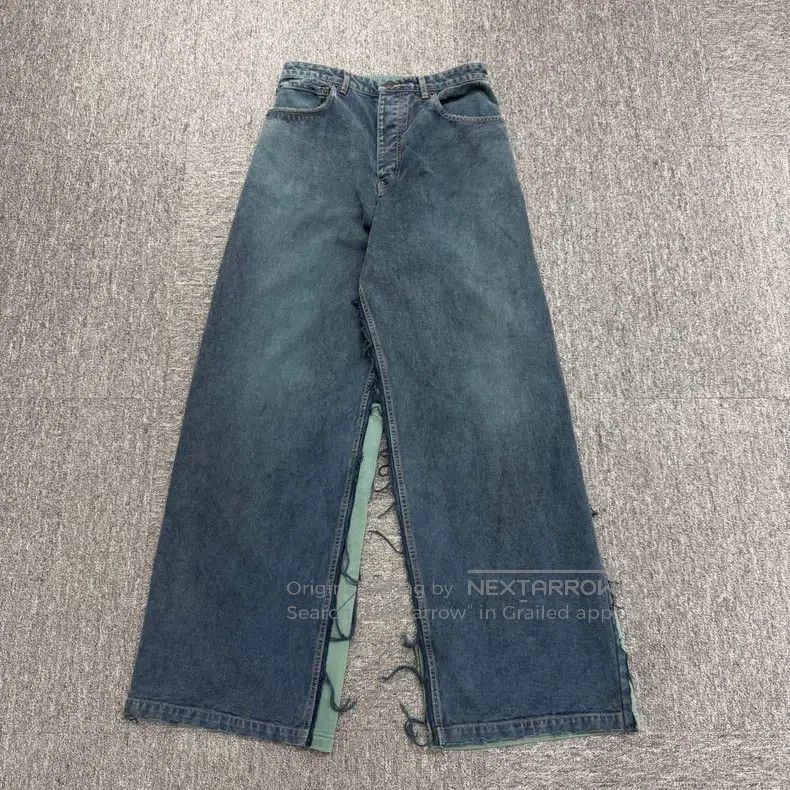 Balenciaga Balenciaga size S Front and back patchwork denim casual pa Size US 27 - 1 Thumbnail