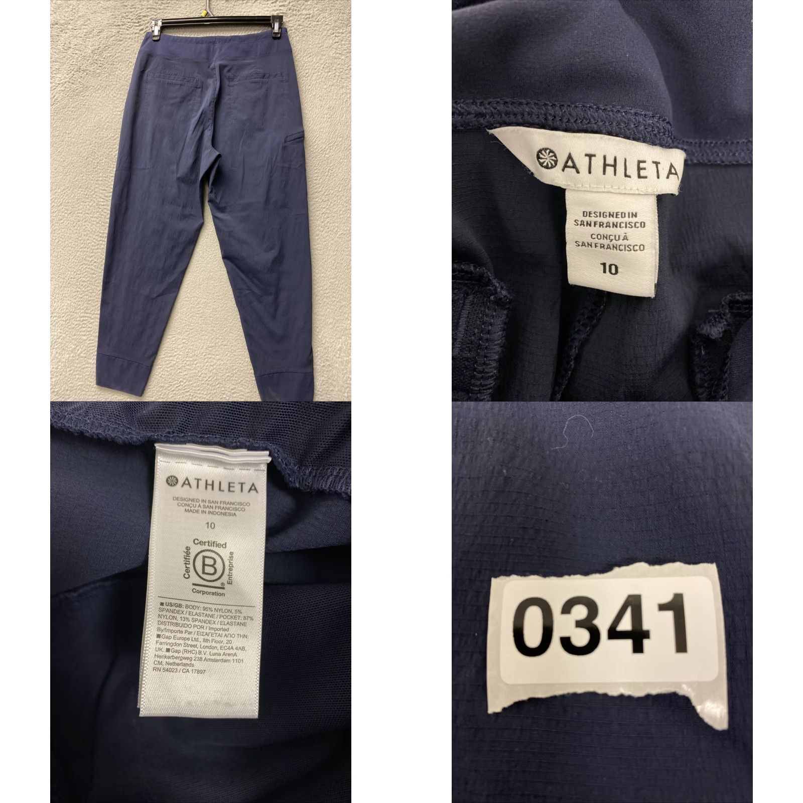 Athleta Athleta Jogger Pants Women’s Size 10 Navy Lightweight Athleisure Sweatpants Pockets Moisture Wicking Tapered Fit Pull On Casual/Activewear 0341 Size 32" / US 10 / IT 46 - 8 Thumbnail