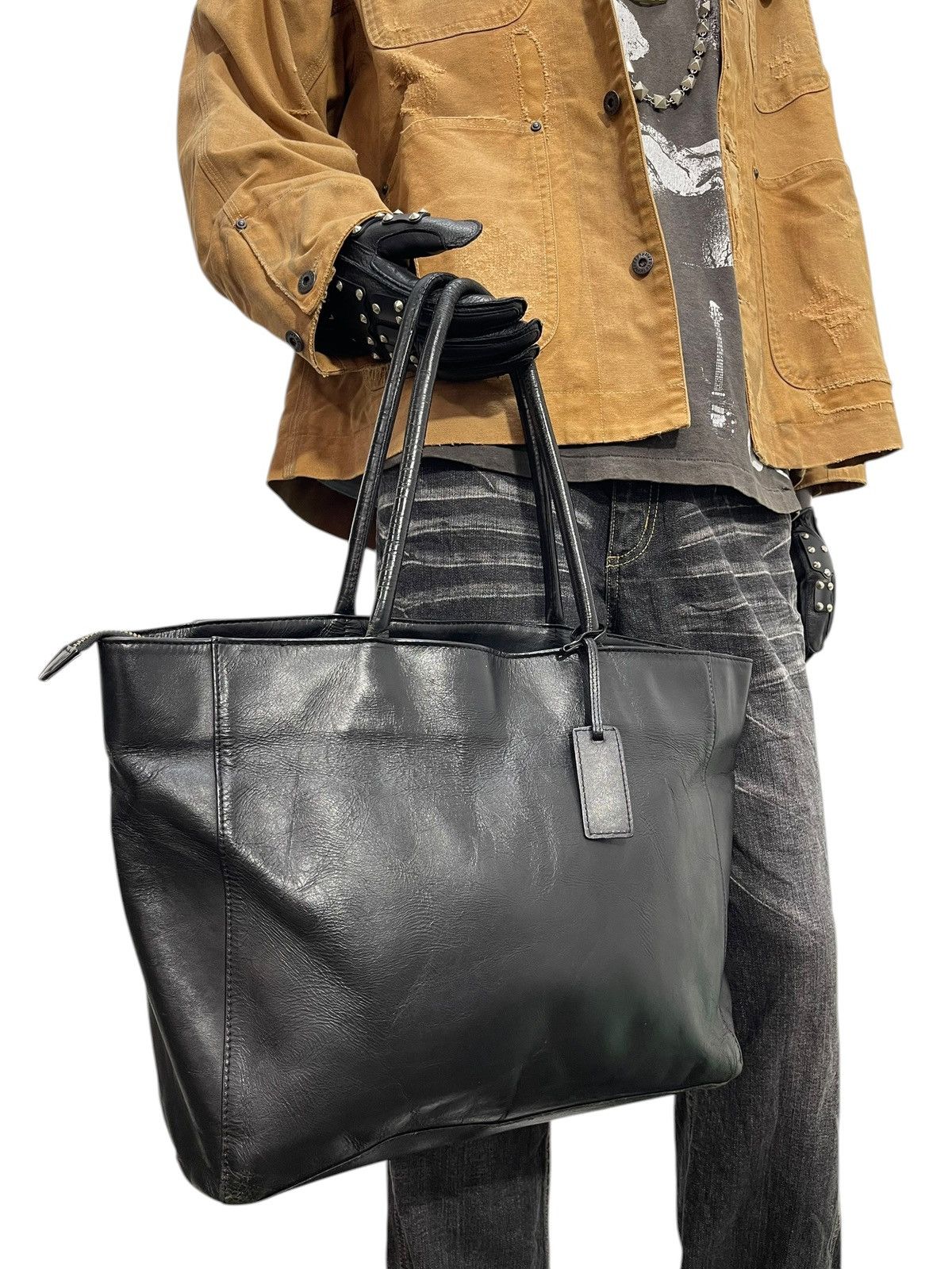 Leather Leather United Arrows Tote Bag prada julius dior amiri 1🟩1 Size ONE SIZE - 4 Thumbnail
