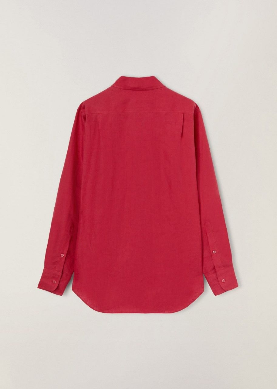 Loro Piana o1srvl11e0524 Shirt in Red Size L / US 10 / IT 46 - 3 Thumbnail