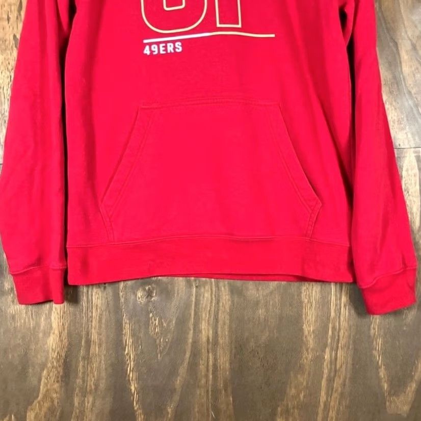 Nike Nike Mens Sweatshirt Football 49ers Pullover Hoodie XL Red Kangaroo Pocket Size US XL / EU 56 / 4 - 3 Thumbnail