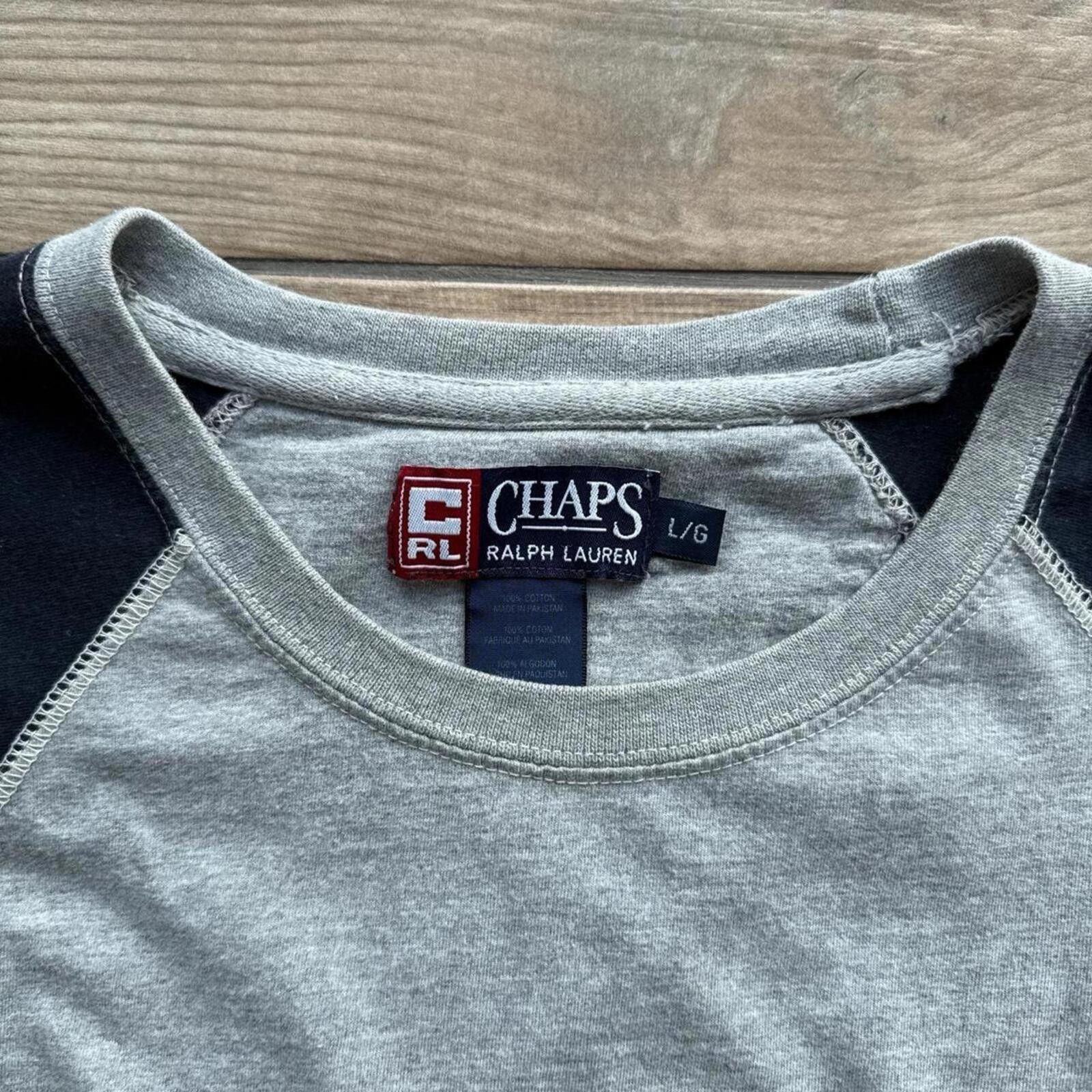 Chaps Y2K Chaps Ralph Lauren 00s Gray T shirt Size US L / EU 52-54 / 3 - 2 Thumbnail