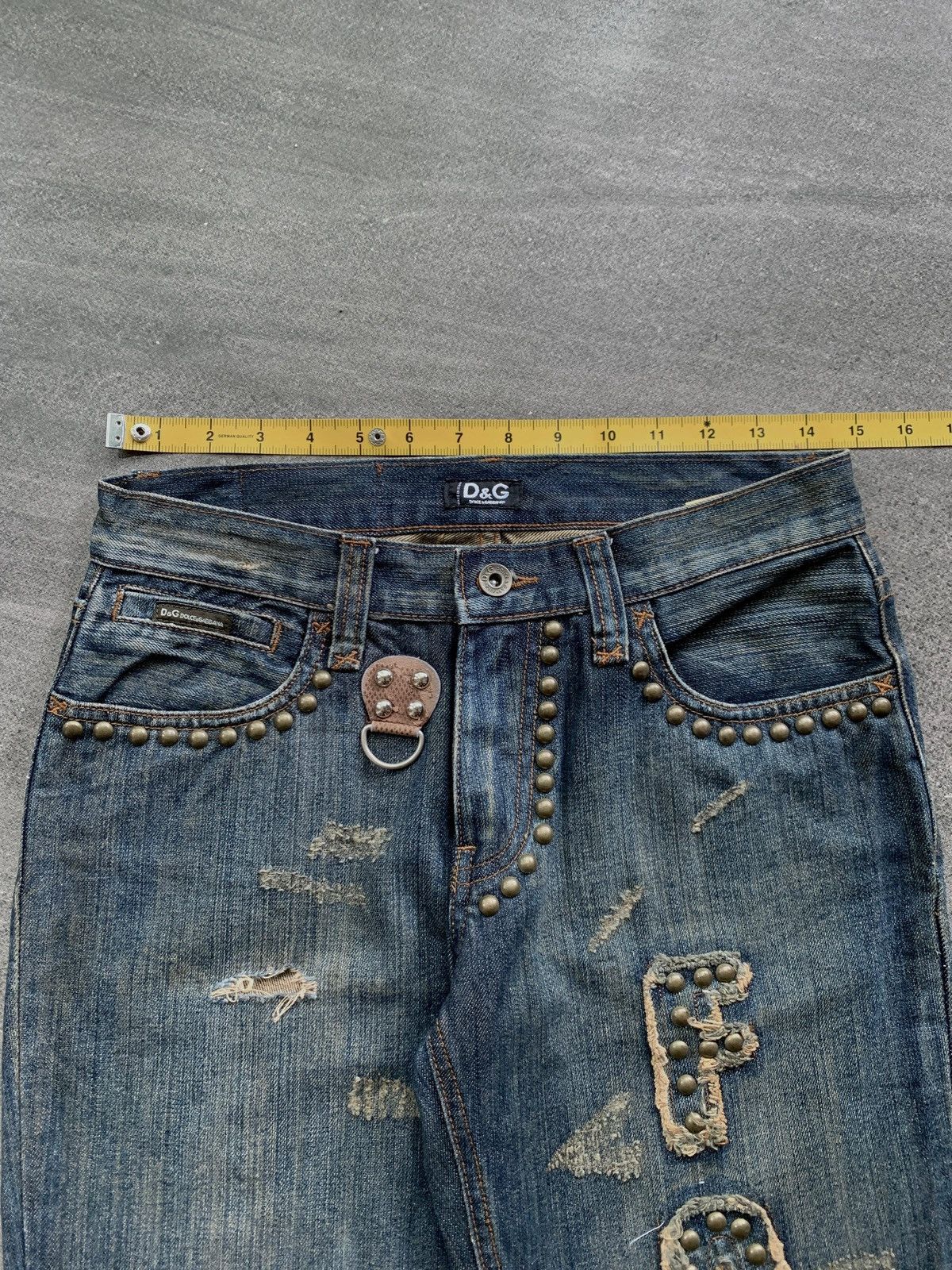 Dolce & Gabbana FREE TAX! Forever Studded Flared Denim Jeans Size US 28 / EU 44 - 13 Thumbnail