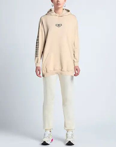 Balenciaga o1bcso1str1224 Small Fit Hodie in Beige/Black Size US L / EU 52-54 / 3 - 3 Thumbnail