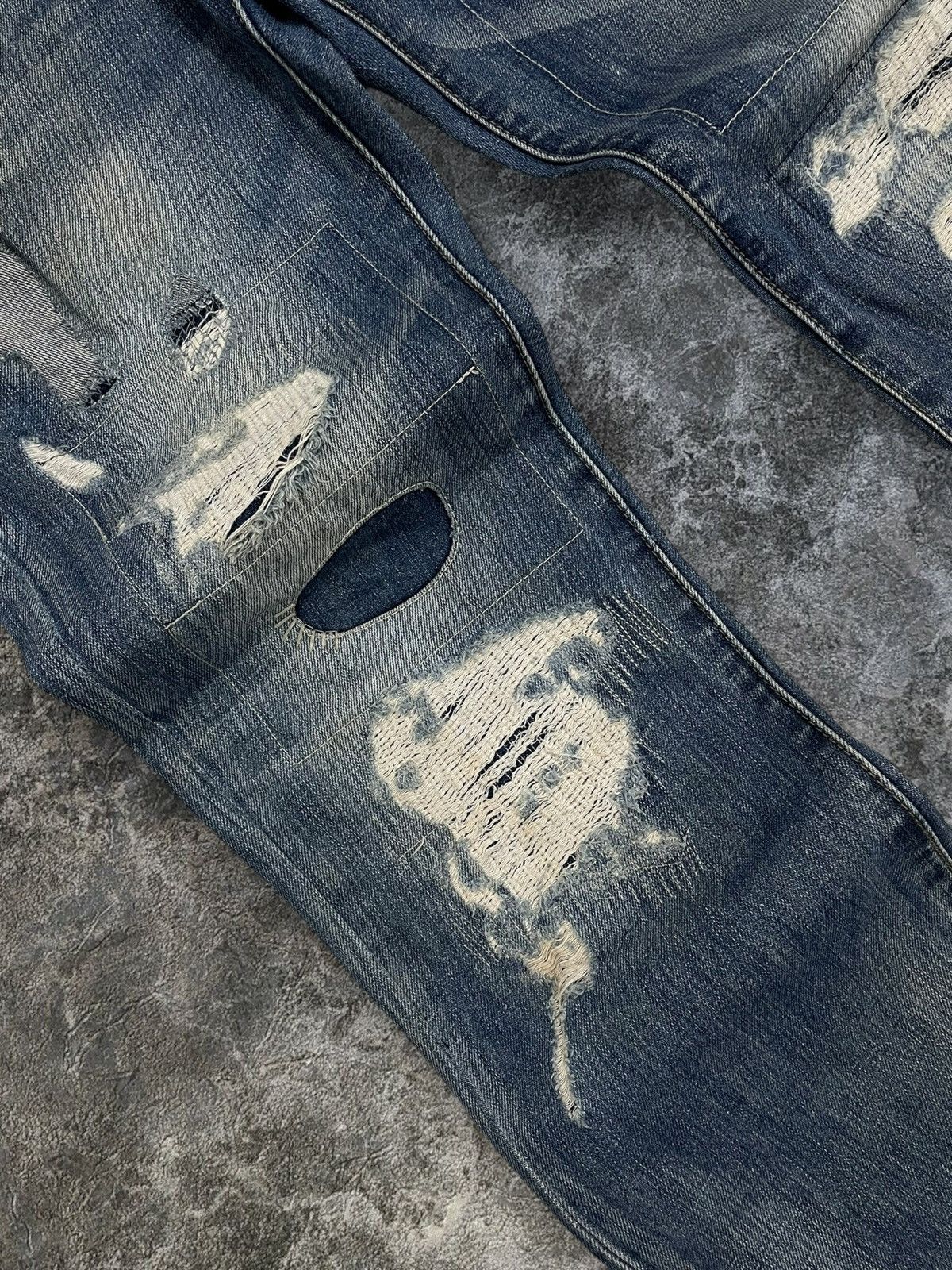 Japanese Brand Vintage Designer Samuel & Kevin Distressed Rockstar Denim Size US 31 - 5 Thumbnail