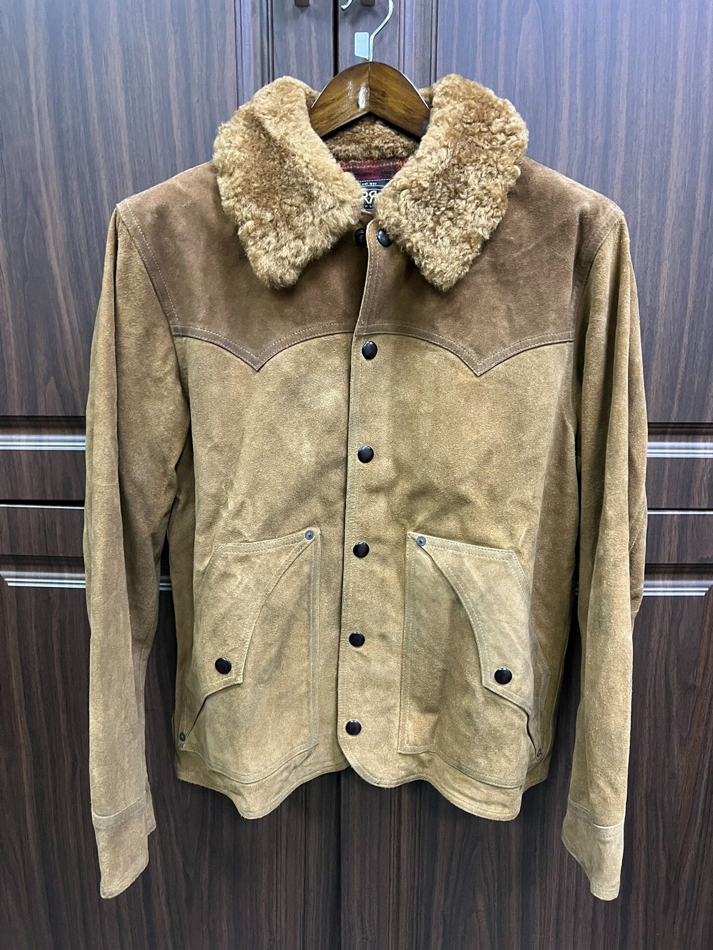RRL Ralph Lauren RRL Shearling Brown Jacket with Fur Collar Size US M / EU 48-50 / 2 - 1 Thumbnail