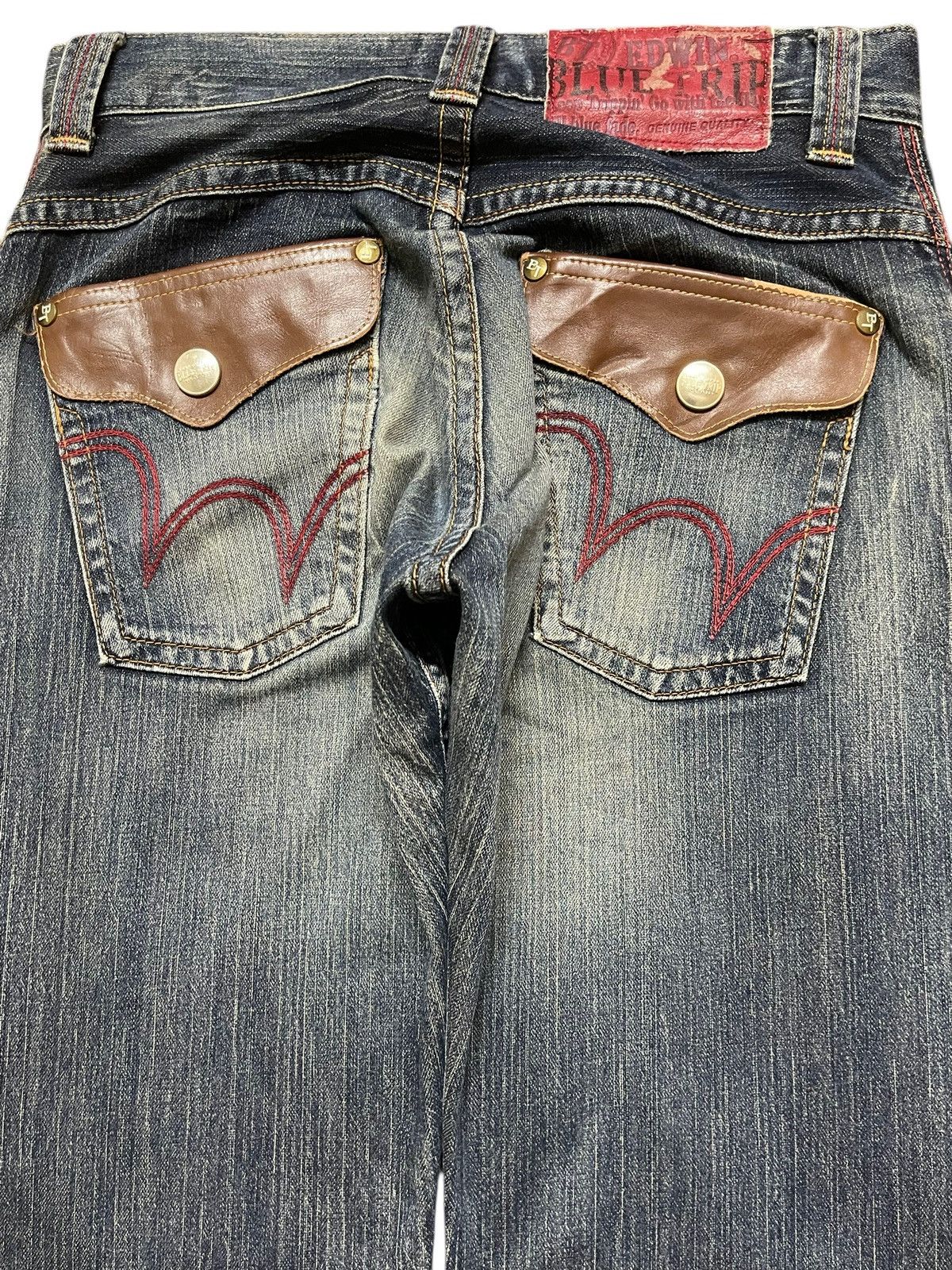 Edwin Vintage Edwin Blue Trip Blue Faded Wash Distressed Loose Fit Size US 30 / EU 46 - 5 Thumbnail
