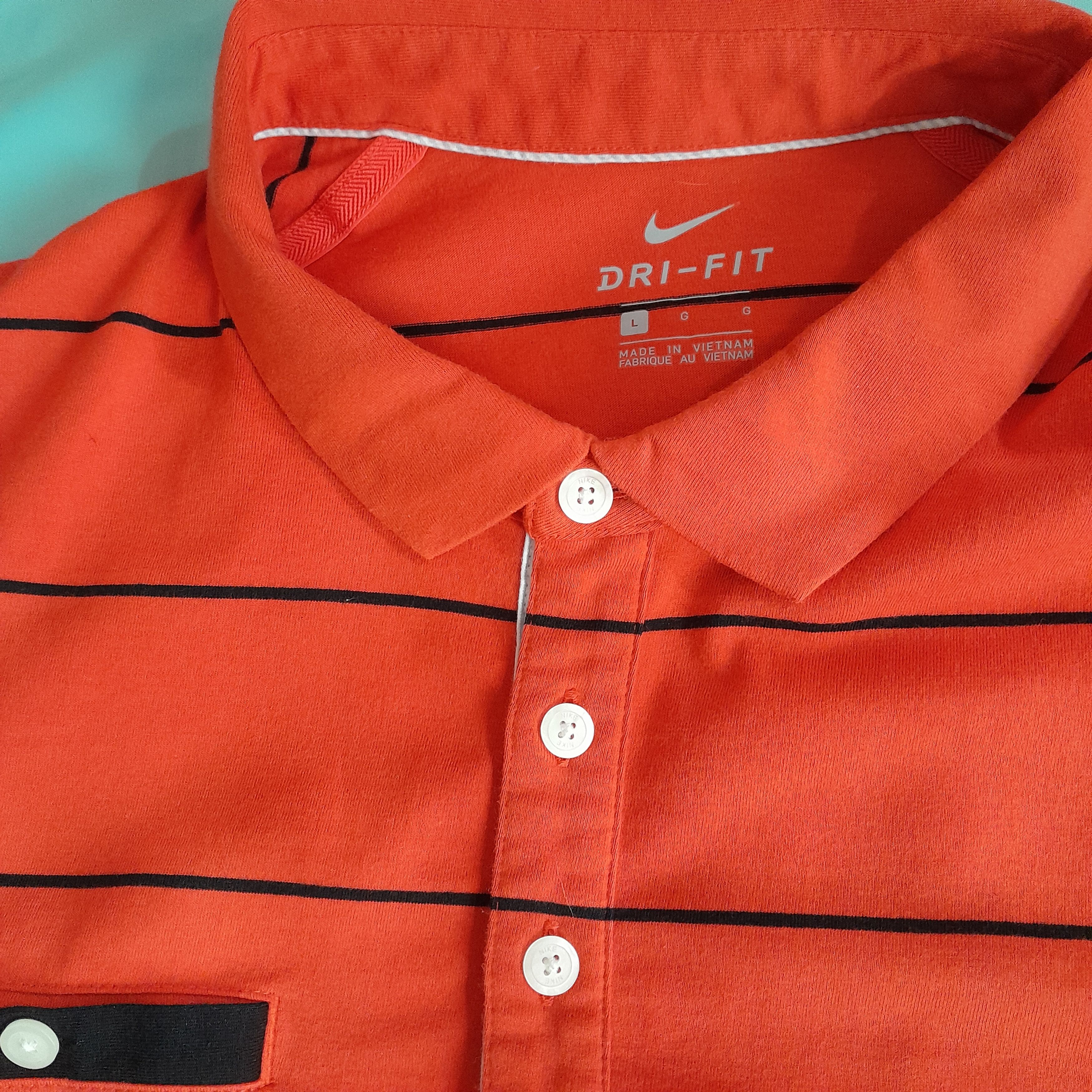 Nike Nike Dry Fit Polo Shirt Men’s Red Striped Short Sleeve Size US L / EU 52-54 / 3 - 2 Thumbnail