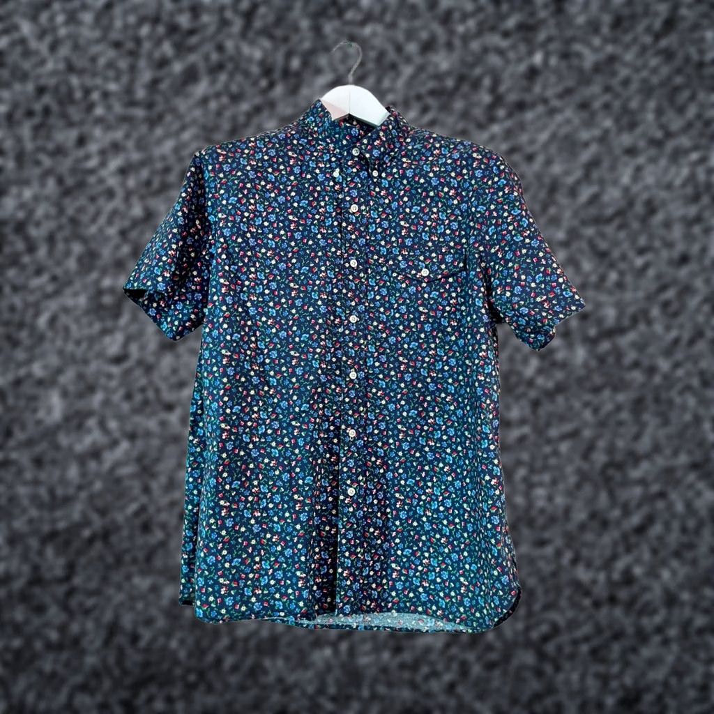 Ralph Lauren Ralph Lauren Mens Floral Short-Sleeve Button-Down Shirt Large Navy Multicolor Size US L / EU 52-54 / 3 - 1 Thumbnail