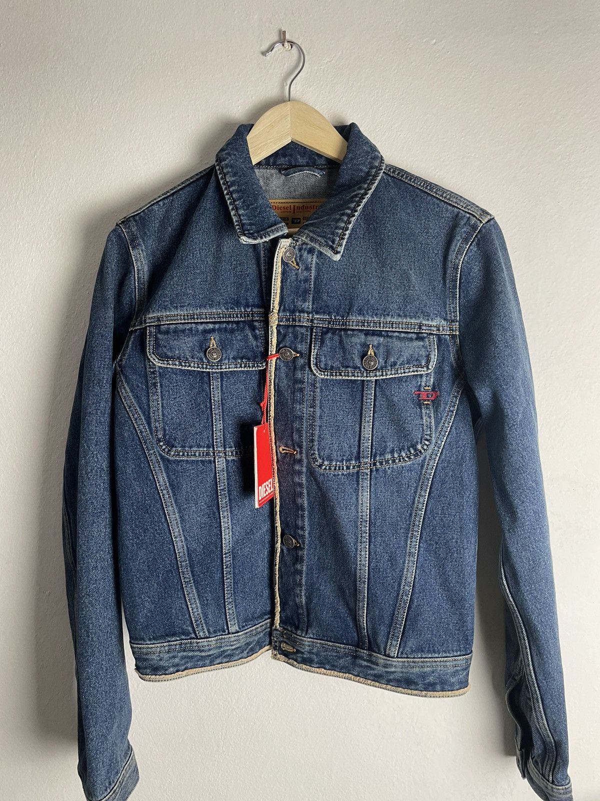 image of Archival Clothing x Diesel Vintage Diesel Denim Jacket New With Tags in Blue, Men's (Size Large)