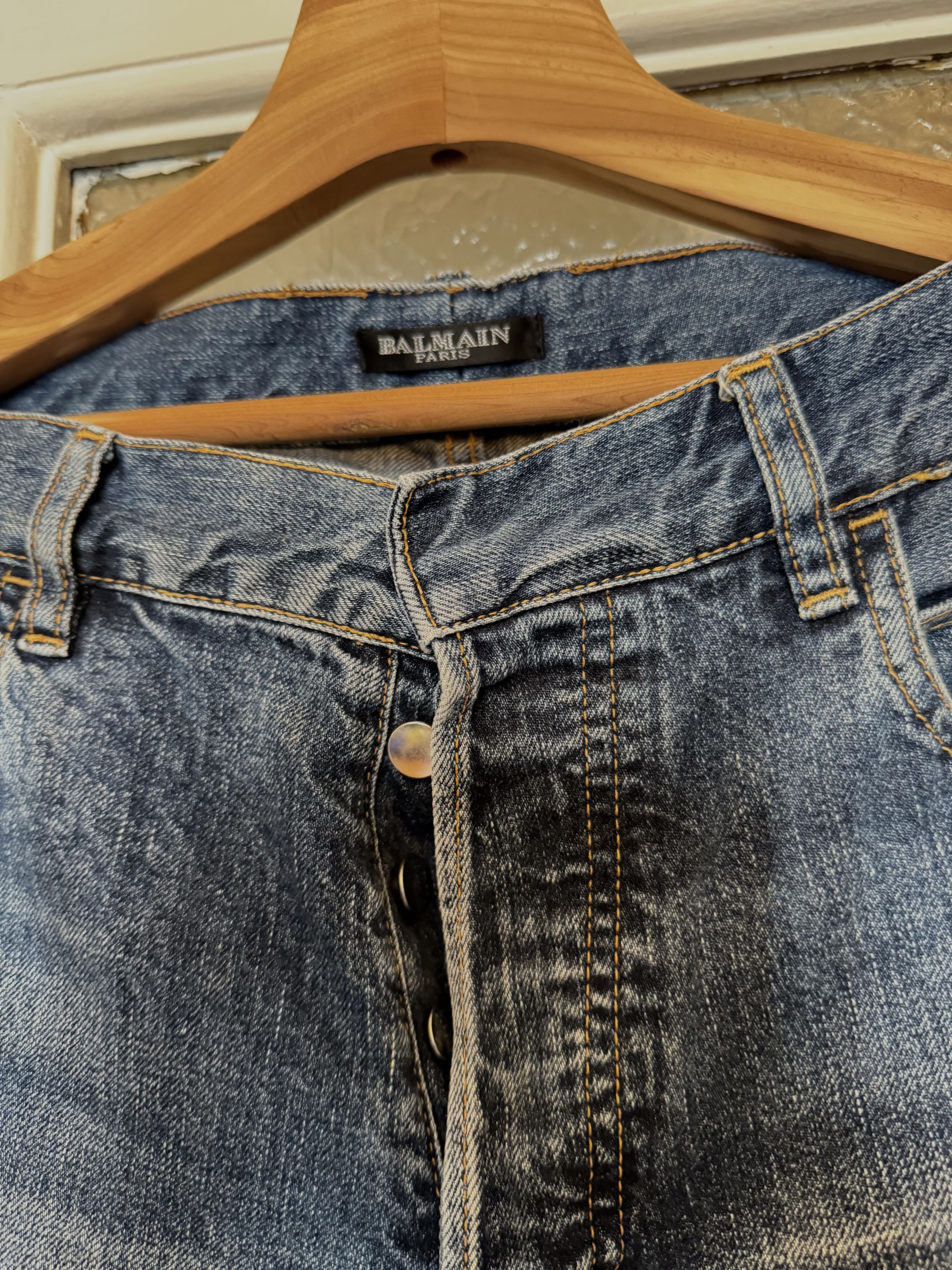Balmain DENIM DISTRESSED JEANS Size US 31 - 2 Thumbnail