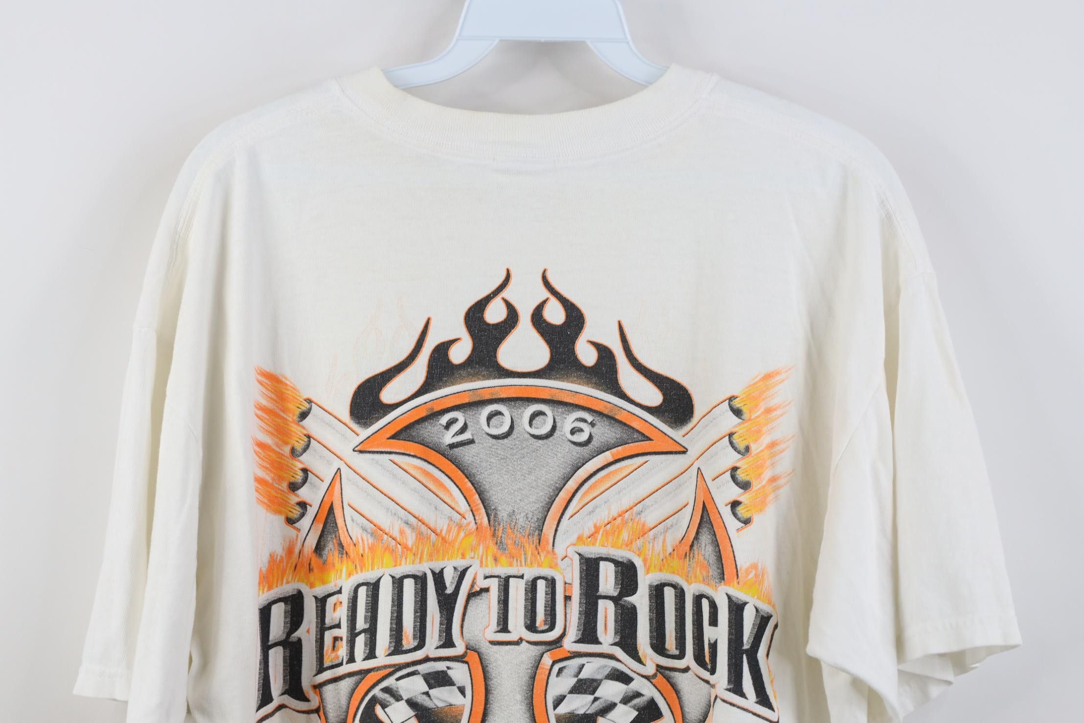 Vintage Vintage Y2K 2006 Flames Brooklyn Michigan Racing T-Shirt Size US L / EU 52-54 / 3 - 14 Thumbnail