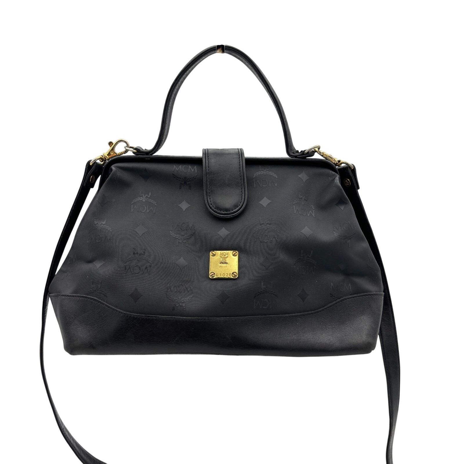 MCM × Vintage VTG 80s MCM Visetos Monogram Top Handle Shoulder Doctor Bag Size ONE SIZE - 2 Thumbnail