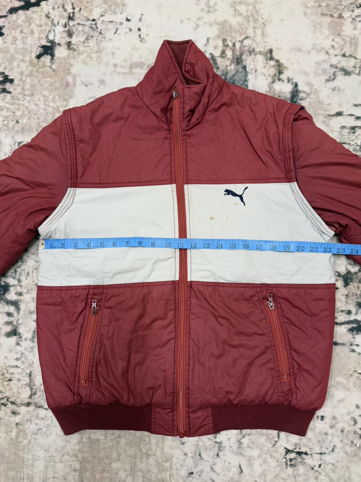 Puma × Vintage Vintage 90s Puma Convertiable Sleeve Bomber Jacket Size US M / EU 48-50 / 2 - 14 Thumbnail