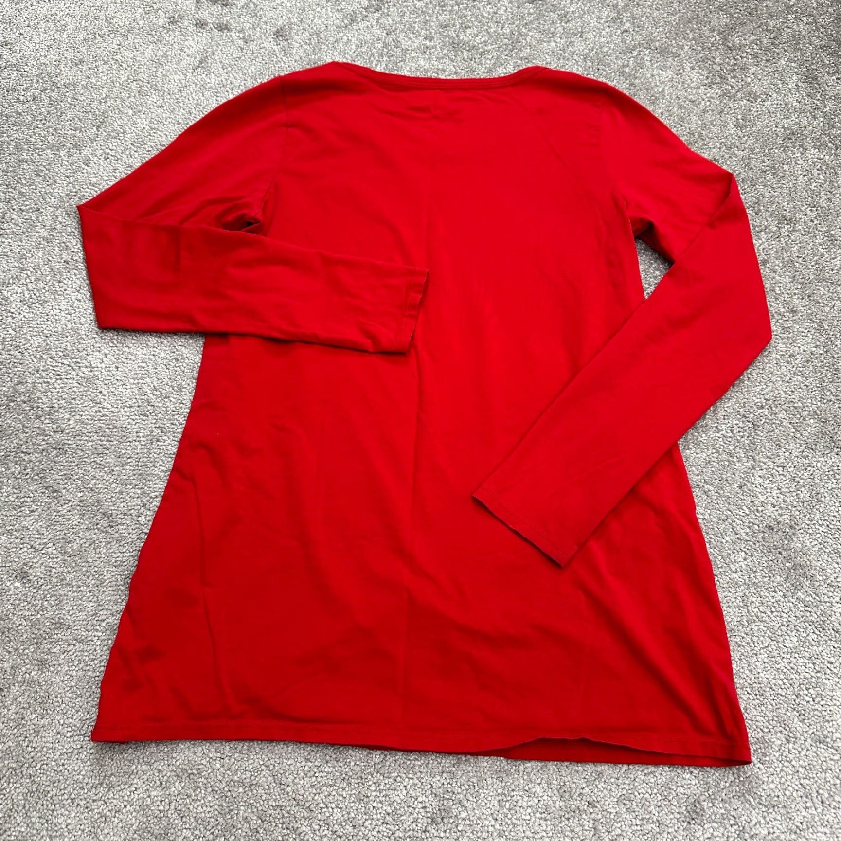 Vintage Pure Jill Cotton Stretch Long Sleeve T-Shirt Womens Small Red Crew Neck Casual Outdoor Size S / US 4 / IT 40 - 2 Thumbnail