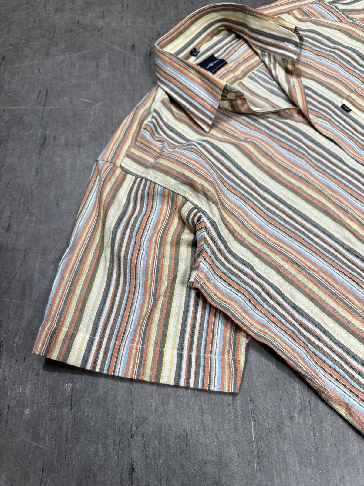 Japanese Brand × Kapital ᶠᵃⁿᶜʸᵍᵘʸBOXY Trashed Shirt Vintage Cropped Button Up 90s 80 Size US M / EU 48-50 / 2 - 2 Thumbnail