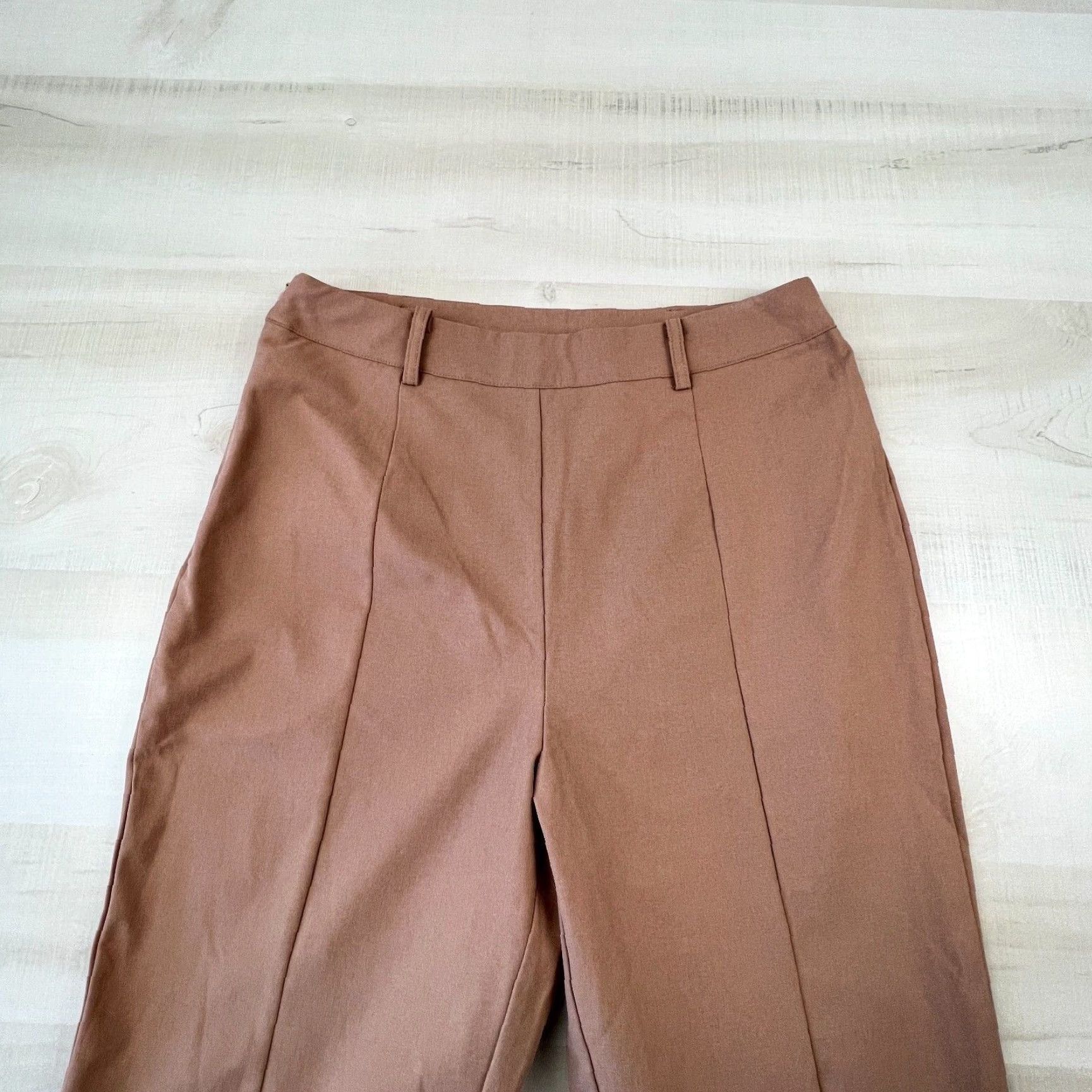 Shein Shein Womens Pants Large Tan Flat Front Size 36" / US 14 / IT 50 - 2 Thumbnail