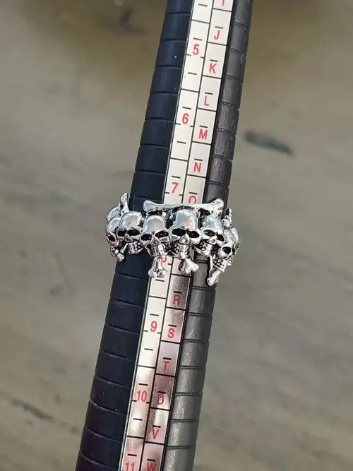 Jewelry Punk skull ring Size ONE SIZE - 4 Thumbnail