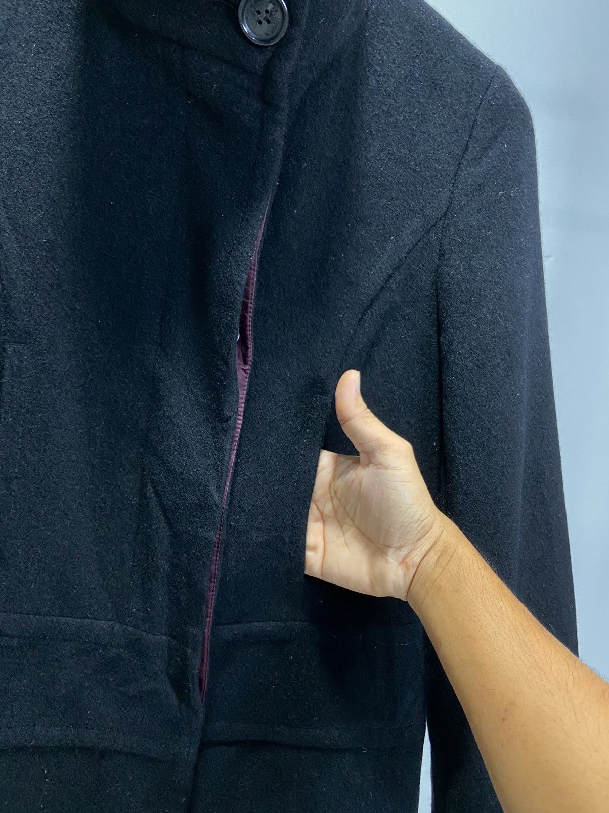 Yohji Yamamoto Ined by Yohji Yamamoto black wool long coats Size S / US 4 / IT 40 - 6 Thumbnail