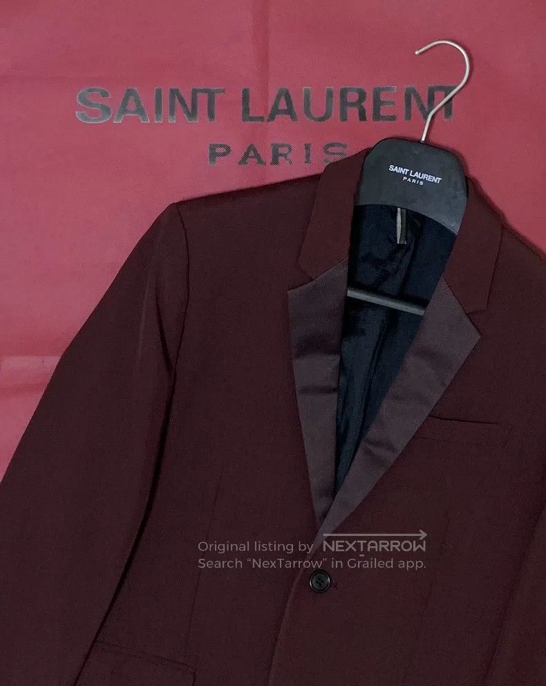 Dior Dior Burgundy satin notched lapel suit Size US S / EU 44-46 / 1 - 7 Thumbnail