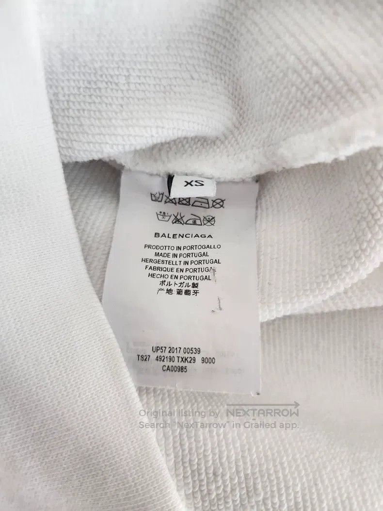 Balenciaga Balenciaga Logo Print White Loose Hoodie Size US XS / EU 42 / 0 - 3 Thumbnail