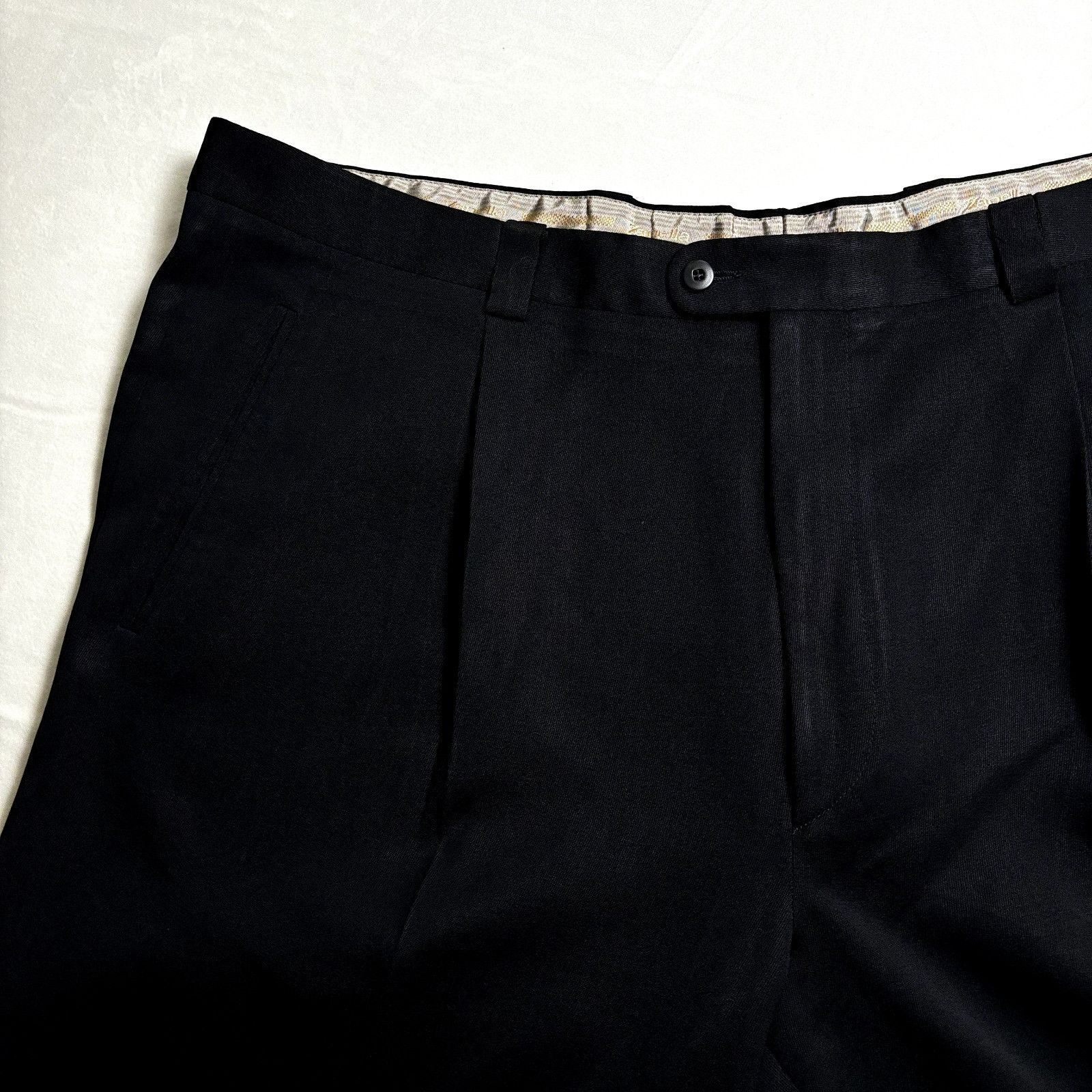 Zanella Zanella for Nordstrom Men's Pleated Dress Pants Black 44x31. Size 44L - 3 Thumbnail