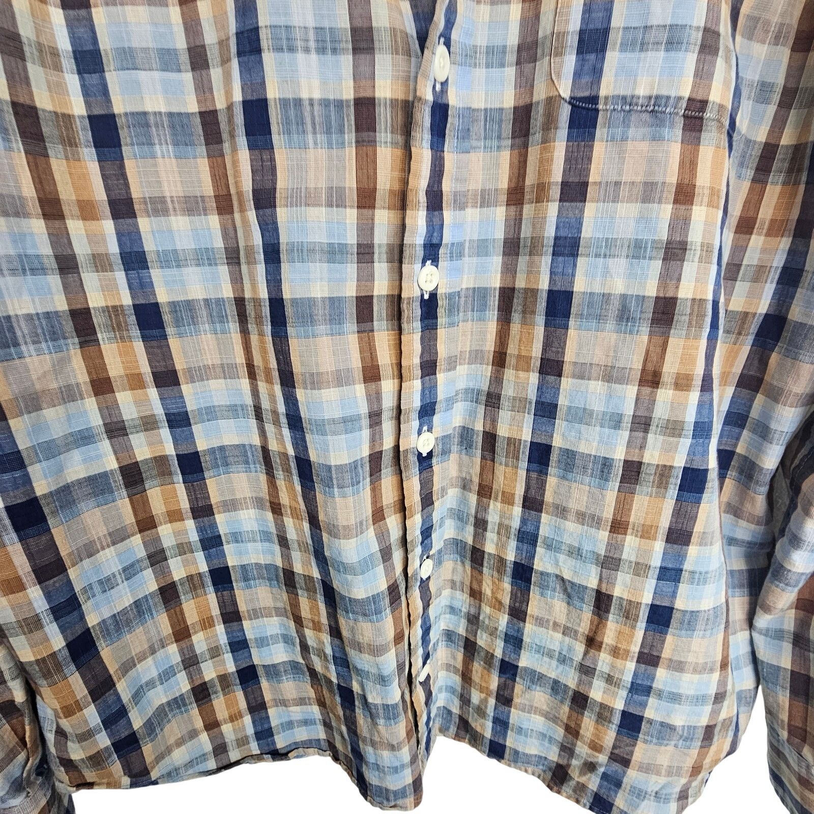 johnnie-O Johnnie-O Hanging Out Mens Plaid Shirt Size M Preppy Coastal Size US M / EU 48-50 / 2 - 3 Thumbnail