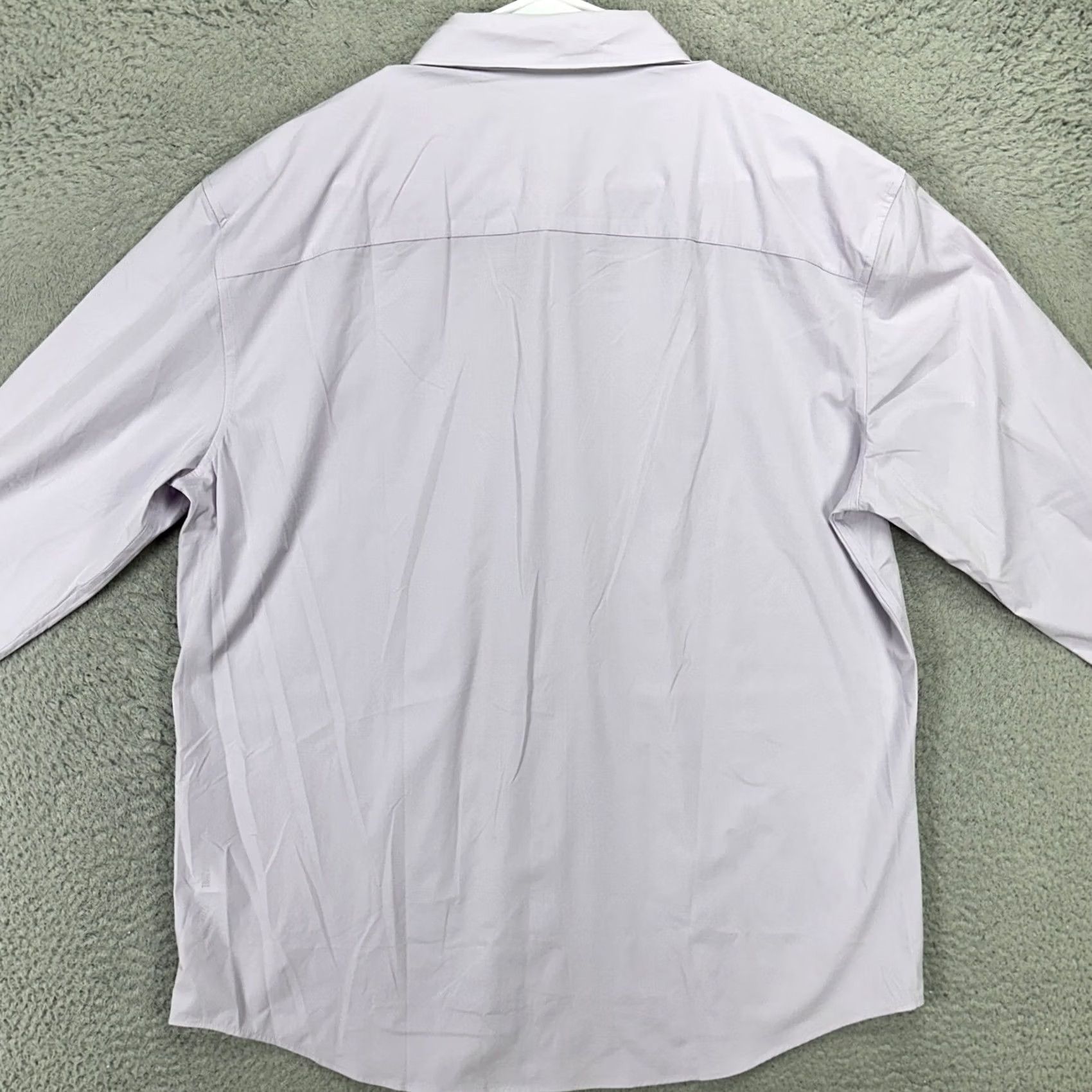 Vintage True Classic Mens Shirt XL Light Purple Nylon Blend Button Up Long Sleeve Size 46R - 3 Thumbnail