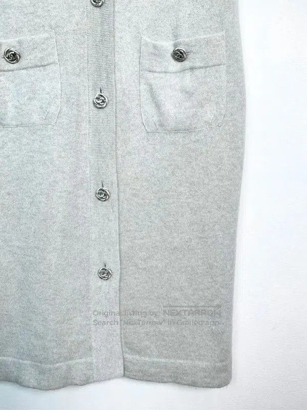 Chanel Chanel Light Gray Cotton Cardigan for Women . Size S / US 4 / IT 40 - 4 Thumbnail