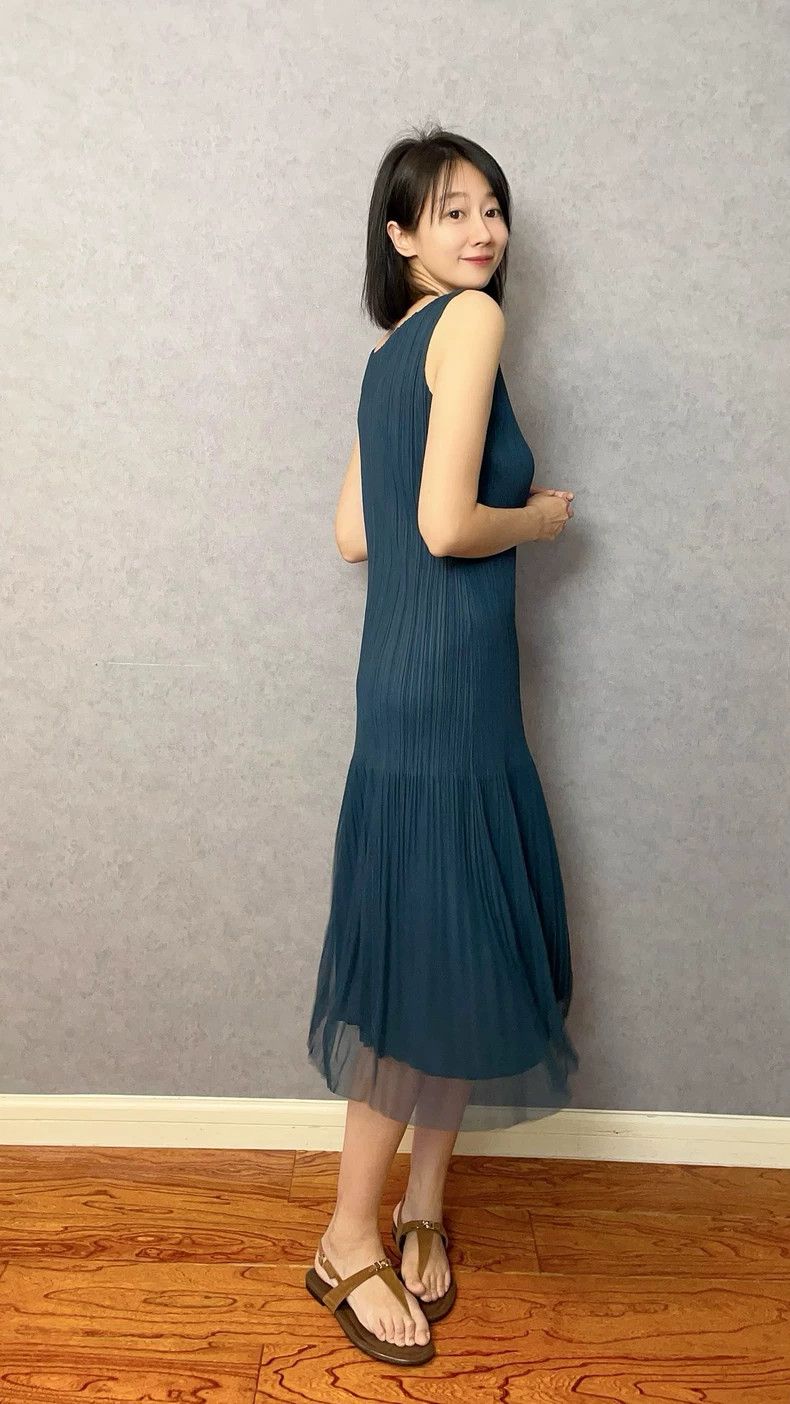 Issey Miyake Issey Miyake Blue double-layered dress Size M / US 6-8 / IT 42-44 - 2 Thumbnail