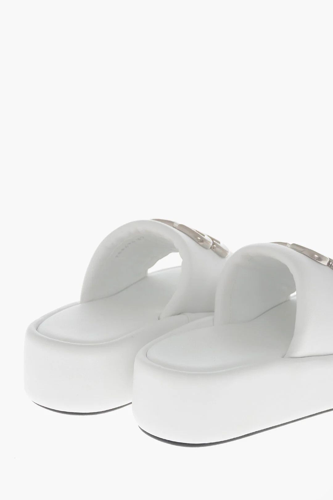 Balenciaga og1mm0326 Leather Platform Sandals in White Size US 7 / IT 37 - 3 Thumbnail