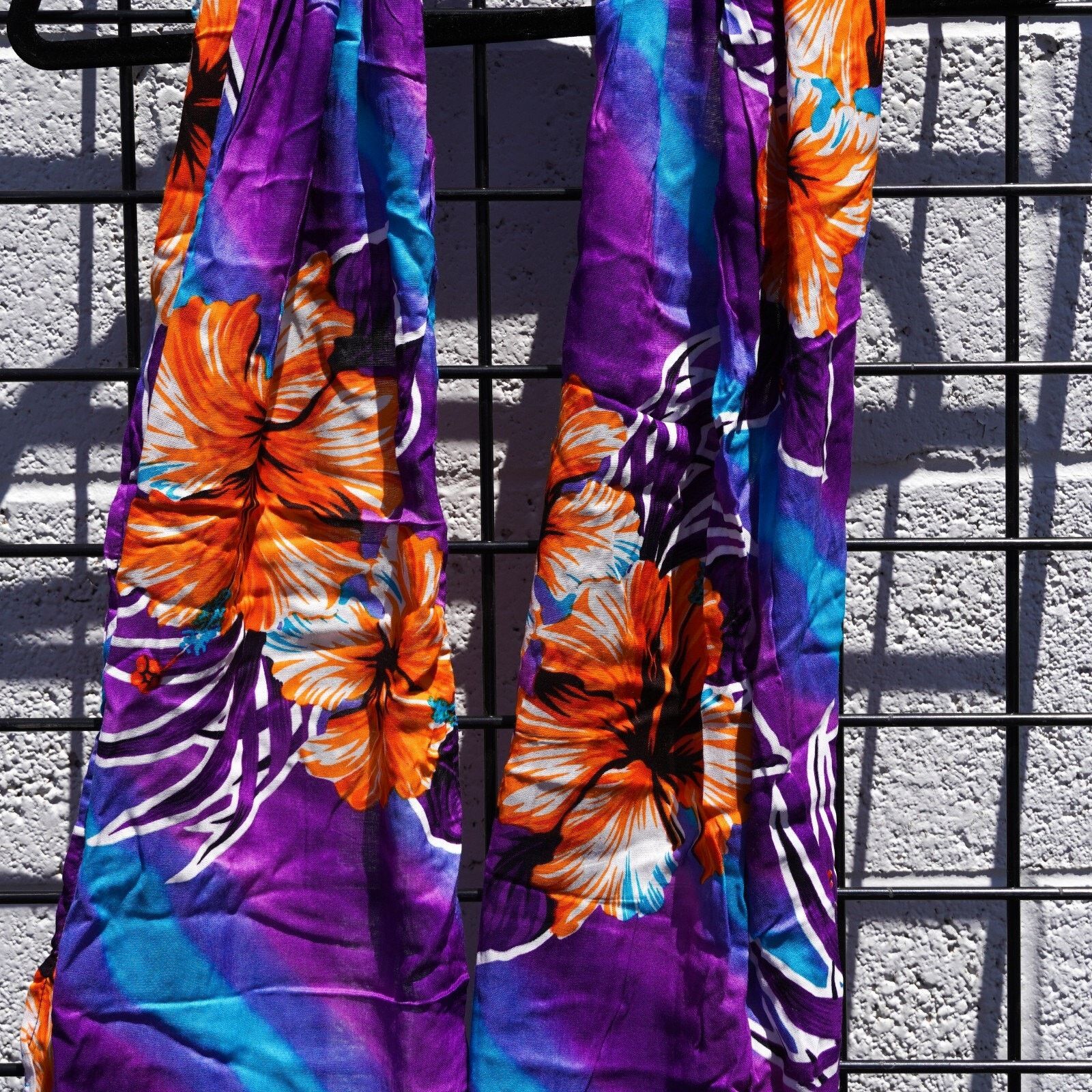 Other Hawaiian Floral Flower Pashmina Scarf Shawl Scarve 60”x16” Size ONE SIZE - 3 Thumbnail