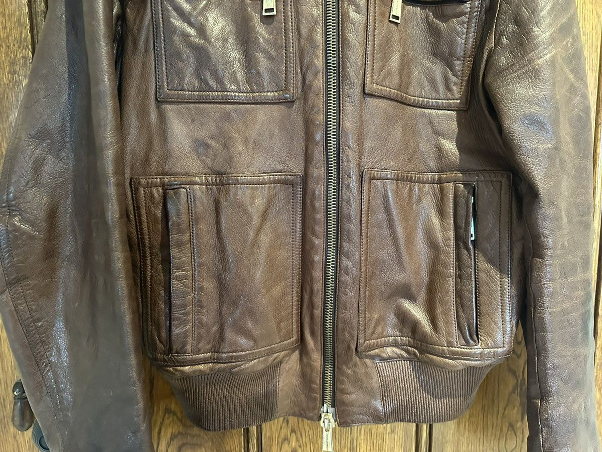 Dsquared2 SS09 Dsquared archive brown leather jacket grail Size US M / EU 48-50 / 2 - 18 Thumbnail
