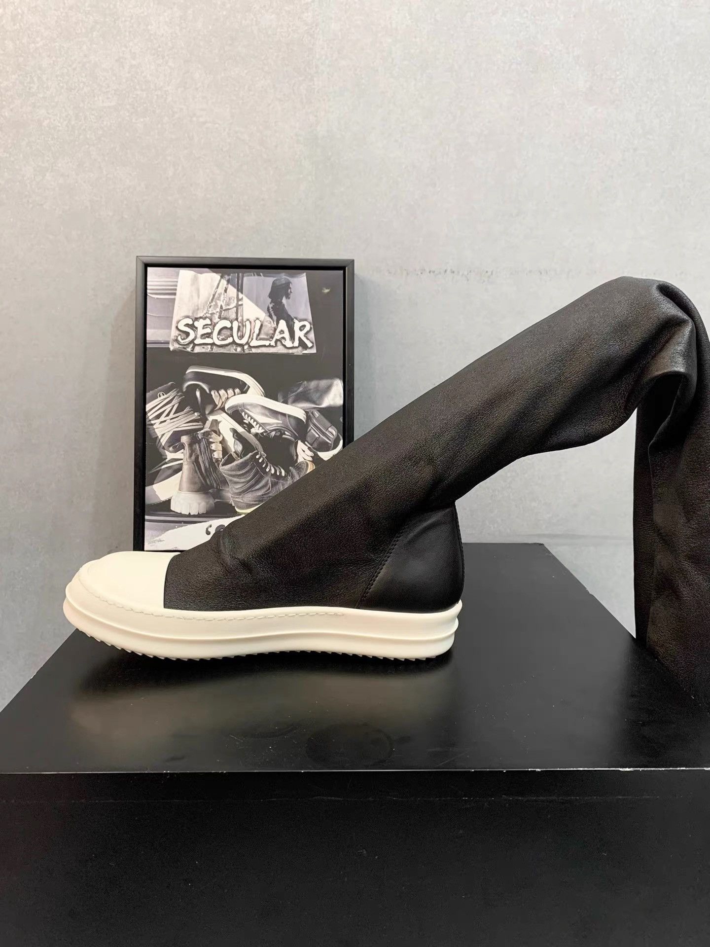 Rick Owens Rick Owens Main Line Sheepskin Over-the-Knee Boots K34 Size US 5.5 / IT 35.5 - 6 Thumbnail