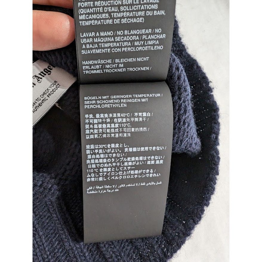 Palm Angels o1rshd1 Rec Logo Sweater in Navy blue/White Size US S / EU 44-46 / 1 - 13 Thumbnail
