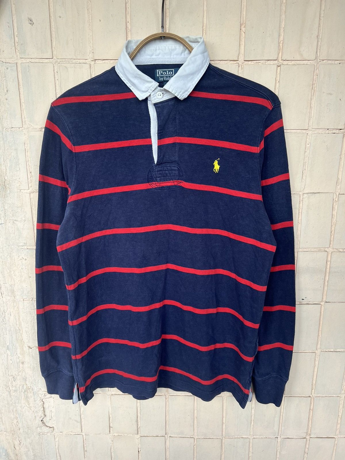 Polo Ralph Lauren Vintage 90s Polo Ralph Lauren Rugby Long Sleeve Shirt Size US S / EU 44-46 / 1 - 1 Thumbnail