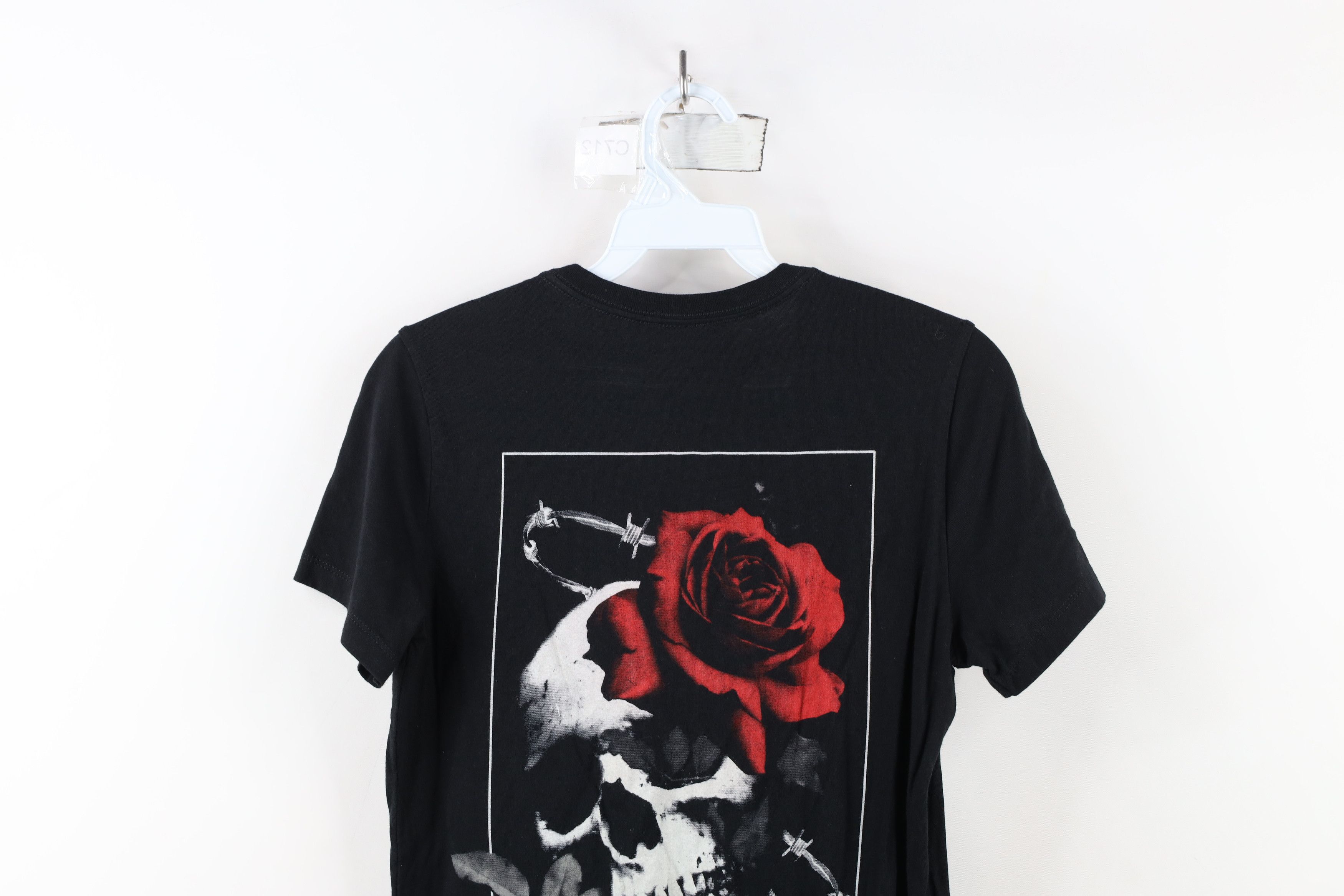Vintage Y2K Streetwear Tribal Barbed Wire Rose Skull MMA T-Shirt Size M / US 6-8 / IT 42-44 - 13 Thumbnail