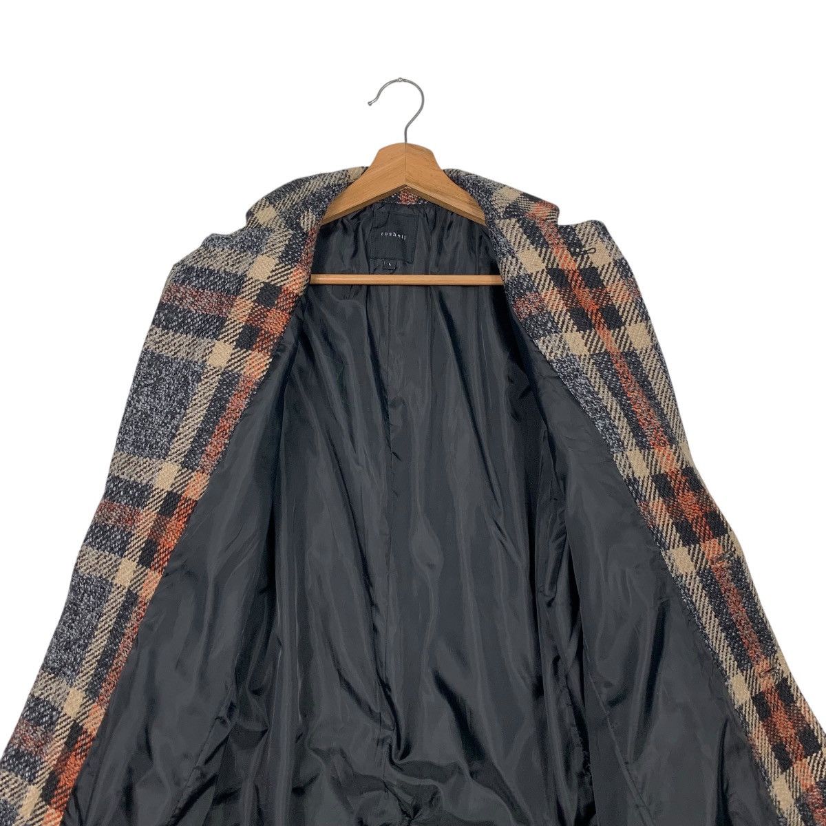 Japanese Brand ROSHELL Tartan Tweed Formal Jacket Blazer #2482-C111 Size L / US 10 / IT 46 - 12 Thumbnail