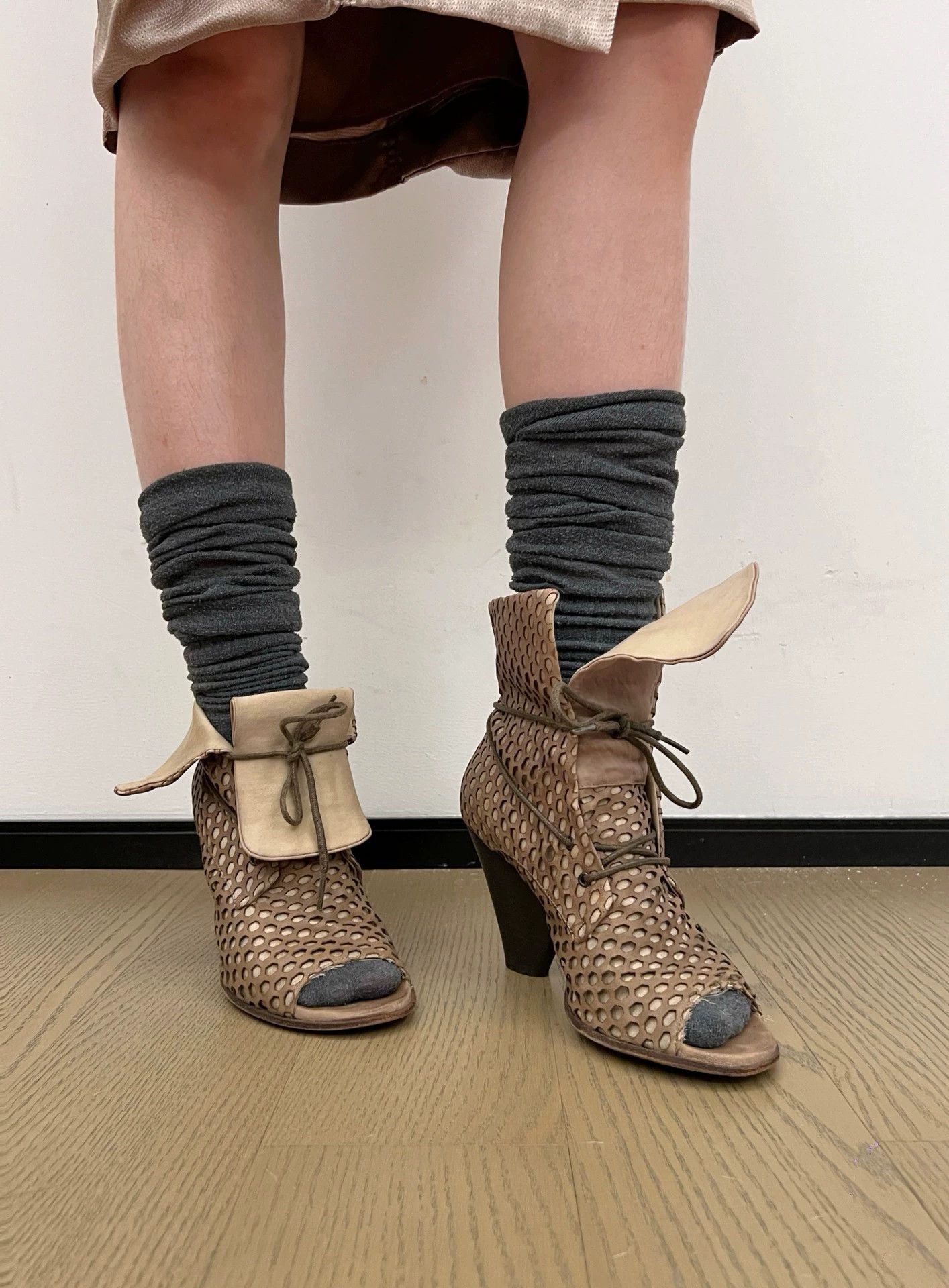 Other Italian Vintage Cutout Heels Foldable Tongue 39 Size US 8.5 / IT 38.5 - 3 Thumbnail
