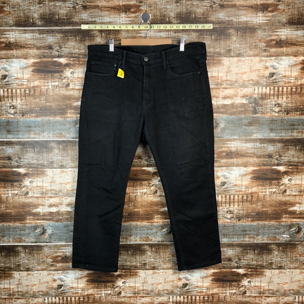 Levi's × Vintage DL Levis Black Denim Pants #C087 Size US 35 - 1 Thumbnail