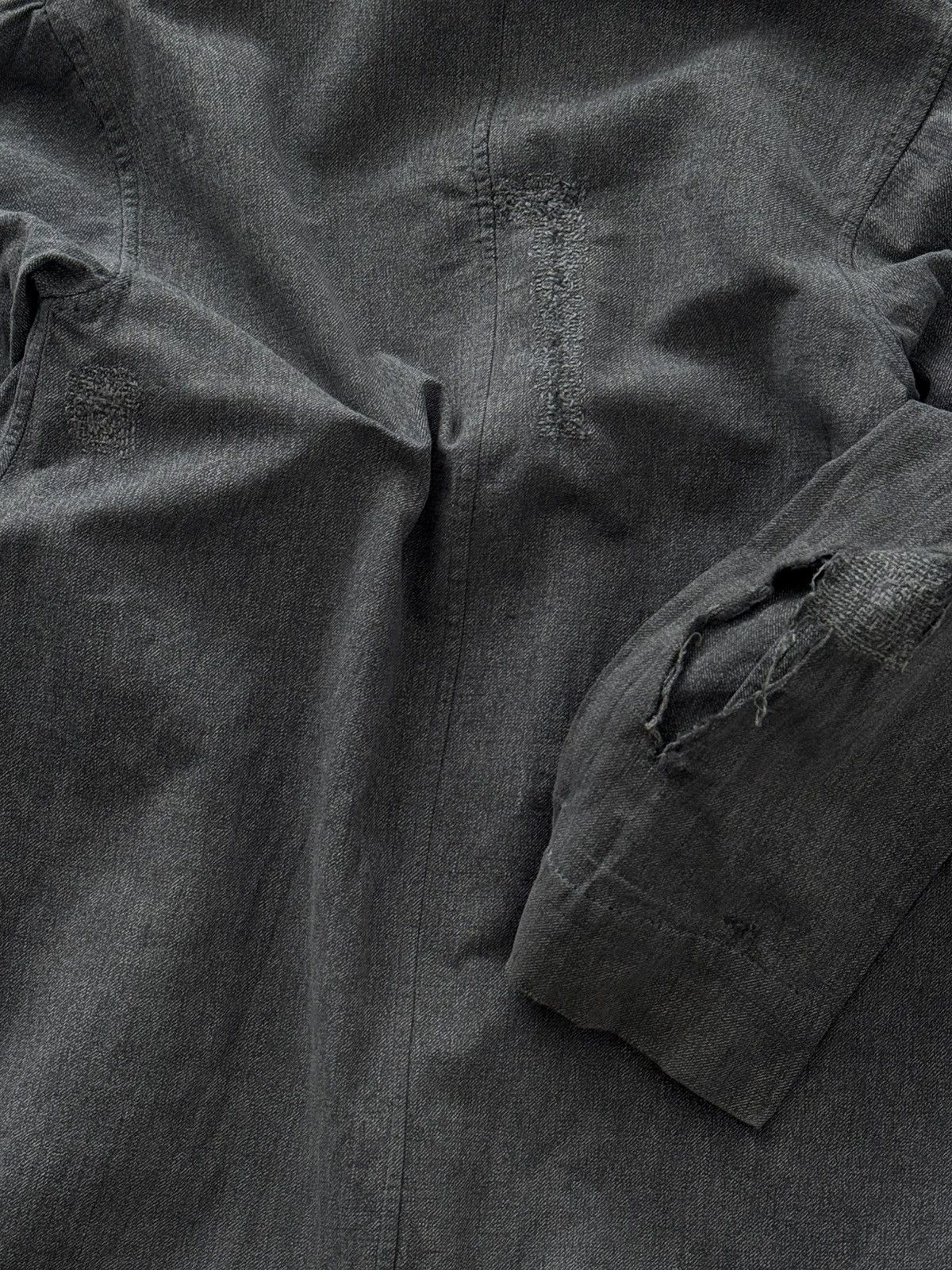 Vintage 1950s Women's Vintage French Workwear Chambray Atelier Coat Size US S / EU 44-46 / 1 - 4 Thumbnail