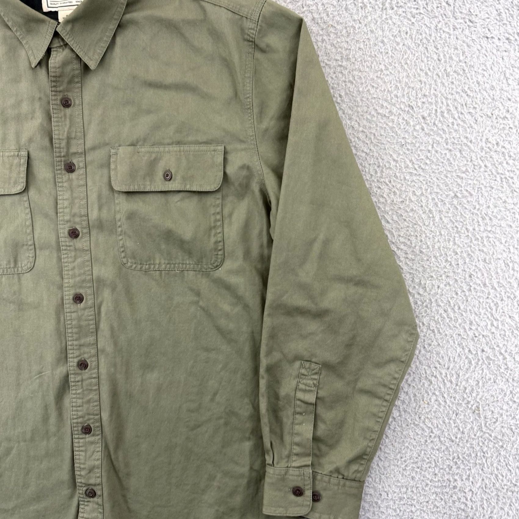 Vintage VINTAGE L.L.Bean Shacket Mens LT Green Plaid Lined Button Long Sleeve Outdoor Jacket Coat Size US L / EU 52-54 / 3 - 5 Thumbnail