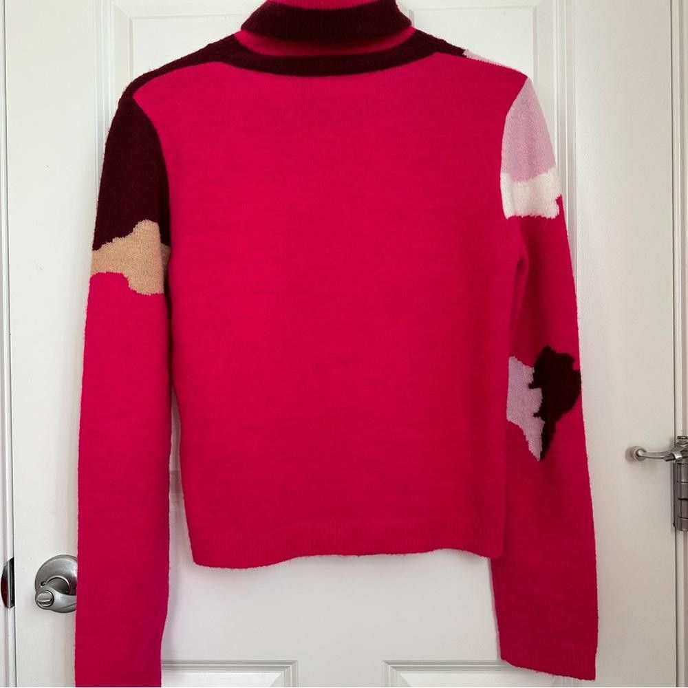 Designer IBLUES by MaxMara Label-cut Pink Turtleneck Sweater M Size M / US 6-8 / IT 42-44 - 9 Thumbnail