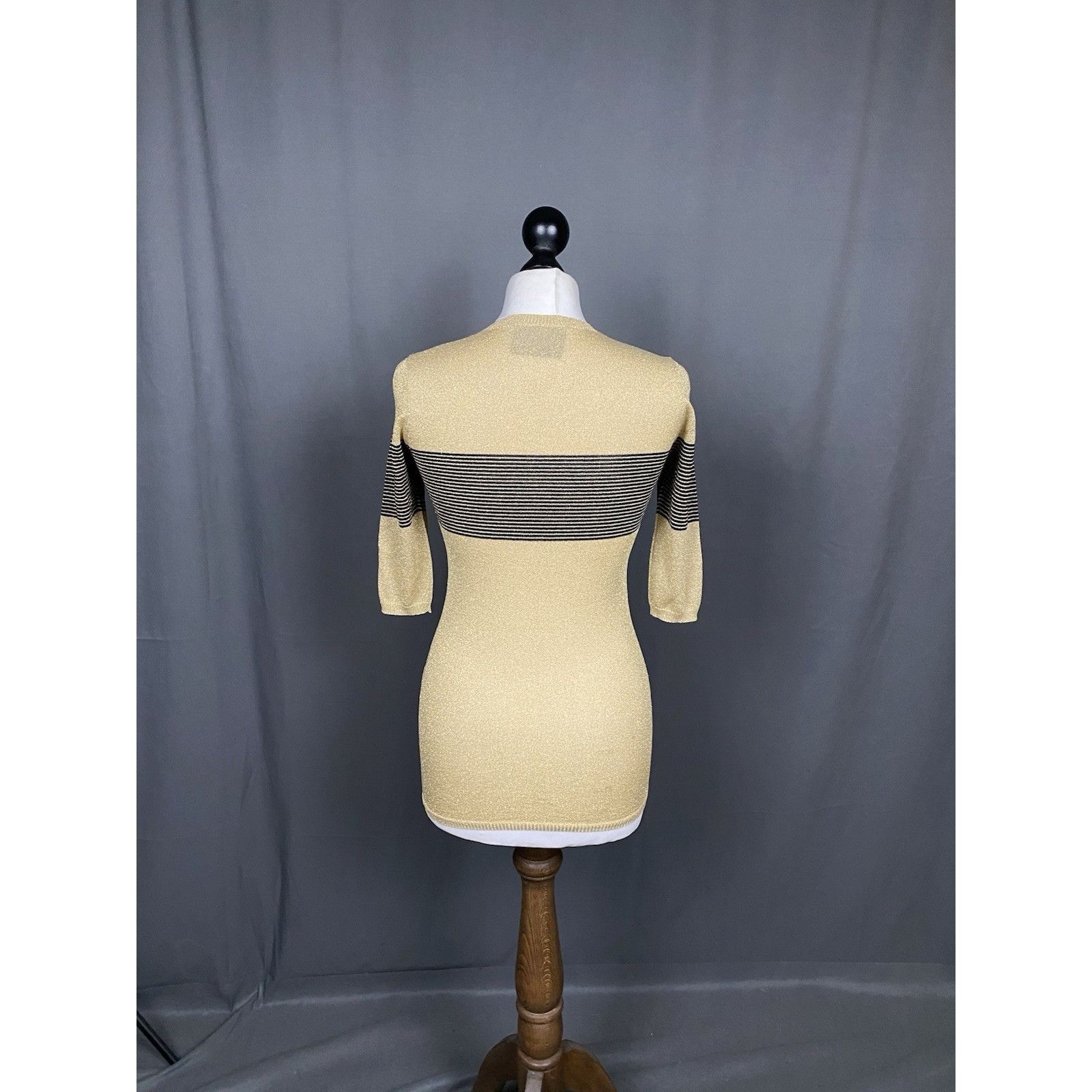 Dolce & Gabbana Dolce&Gabbana Women's Beige Wool Silk Crewneck Tunic Sweater Size S / US 4 / IT 40 - 7 Thumbnail