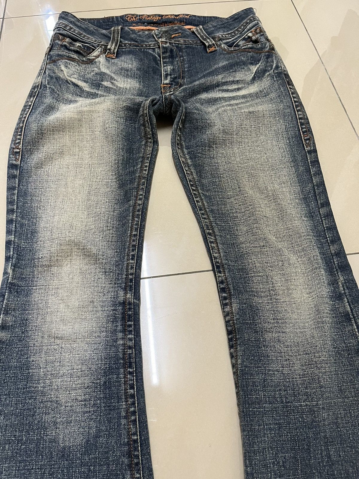 If Six Was Nine Flare Jeans Jessy Logan faded distressed low rise mud rusty Size US 30 / EU 46 - 6 Thumbnail