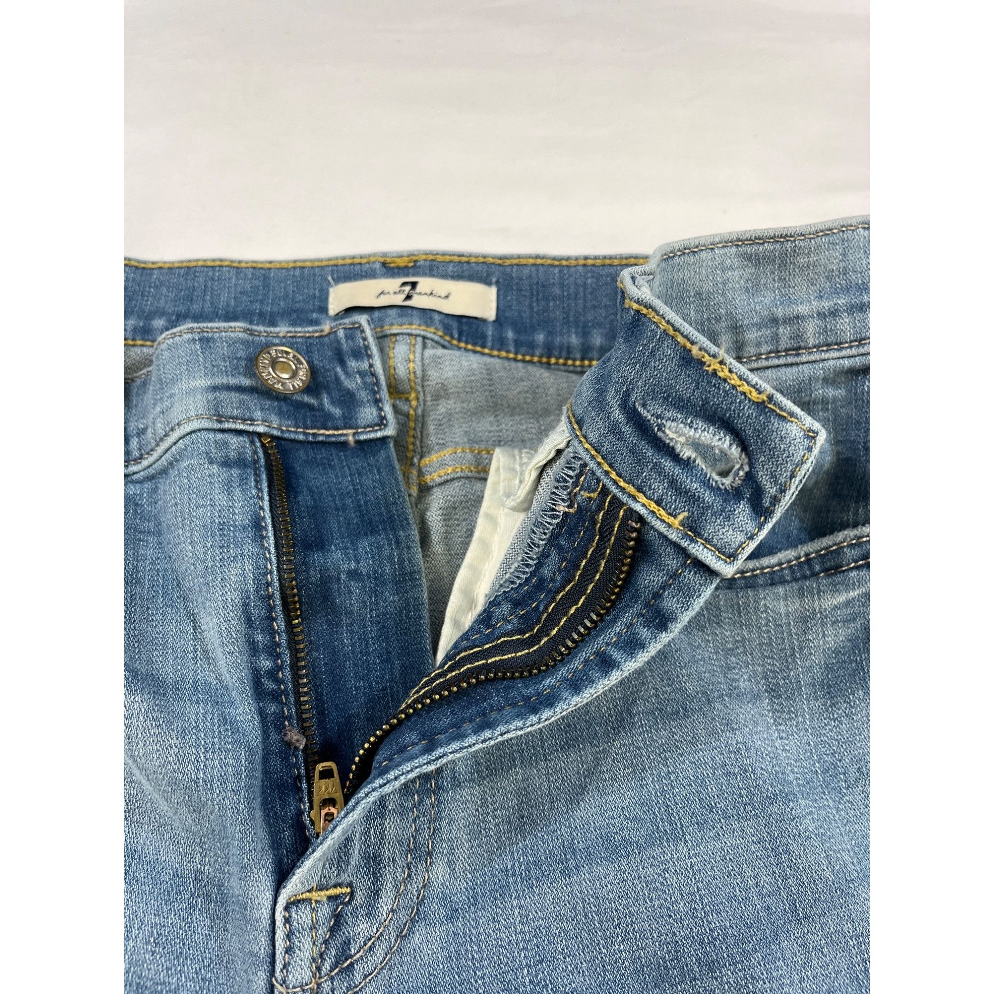 7 For All Mankind 7 For All Mankind Women's Blue High Waisted Jeans/Skinny Siz Size 28" / US 6 / IT 42 - 4 Thumbnail