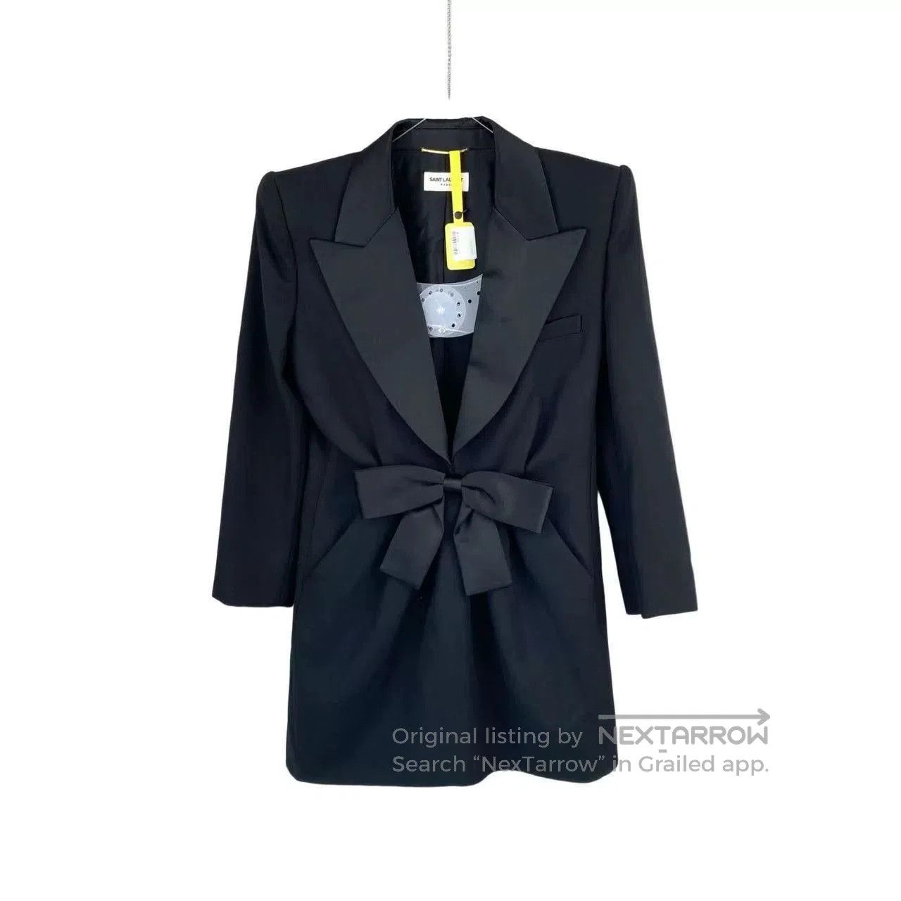 Saint Laurent Paris Saint Laurent Black Blazer Bow Dress. Size S / US 4 / IT 40 - 1 Thumbnail