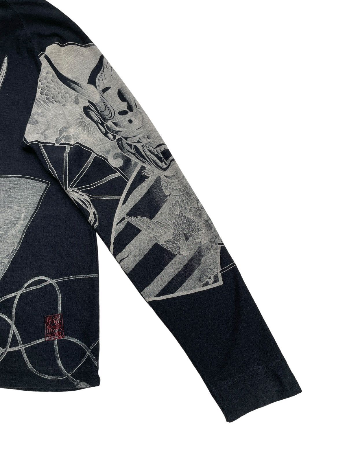 Japanese Brand Rare Design Vintage Brand Karakuri Overprint Hoodie 1990s Size US L / EU 52-54 / 3 - 8 Thumbnail