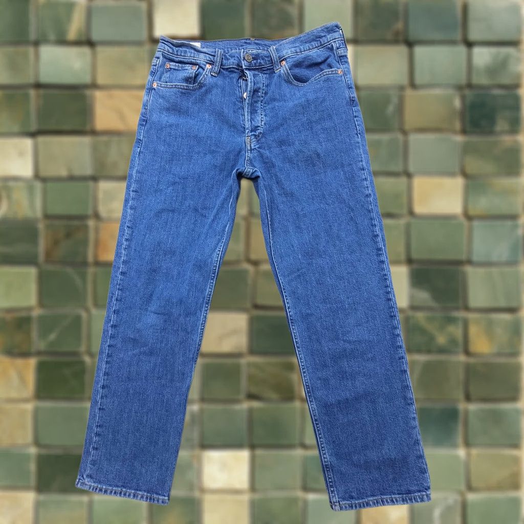 Gap Gap 1969 Jeans 31x26 High Rise Straight Blue Button Fly 5-Pocket Denim Stretch Comfort Women Regular XS-Plus? (Oops) Size 34" / US 12 / IT 48 - 1 Thumbnail