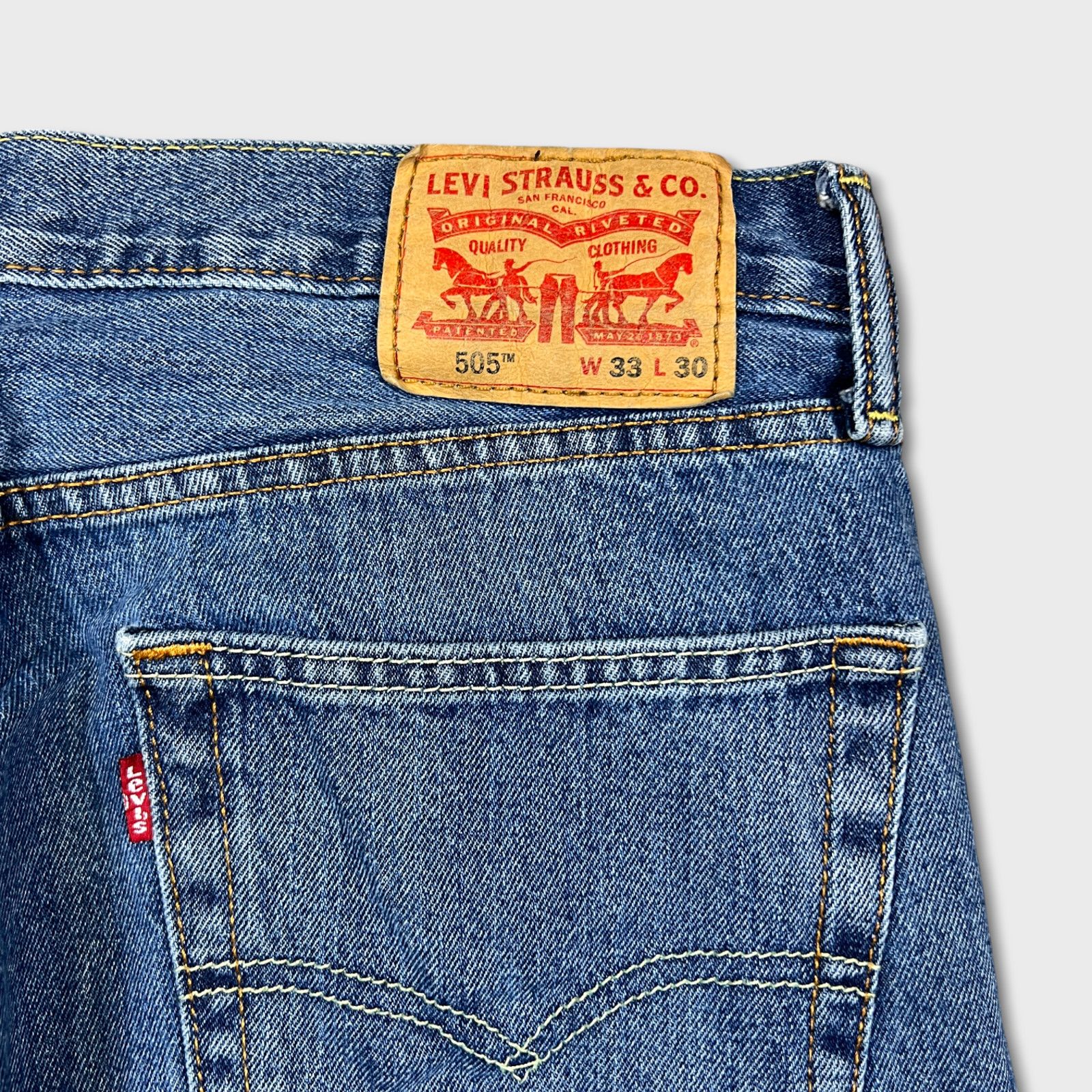 Levi's × Vintage Levi's 505 Jeans 33x30 Original Straight Leg Denim Pants Size US 33 - 6 Thumbnail